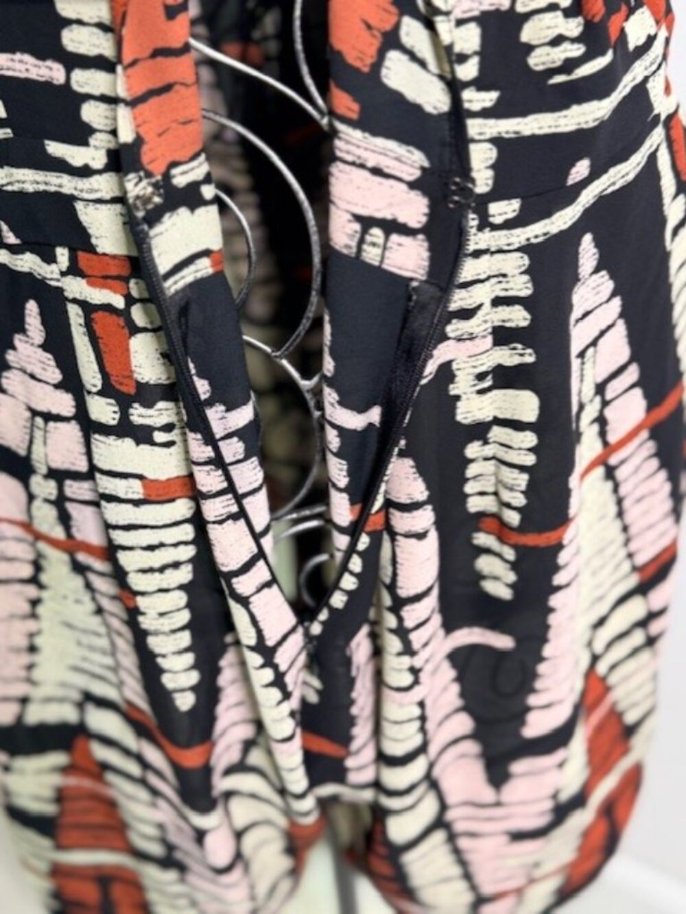 BCBGMAXAZRIA Printed Halter Romper, Size L - Picture 10 of 12